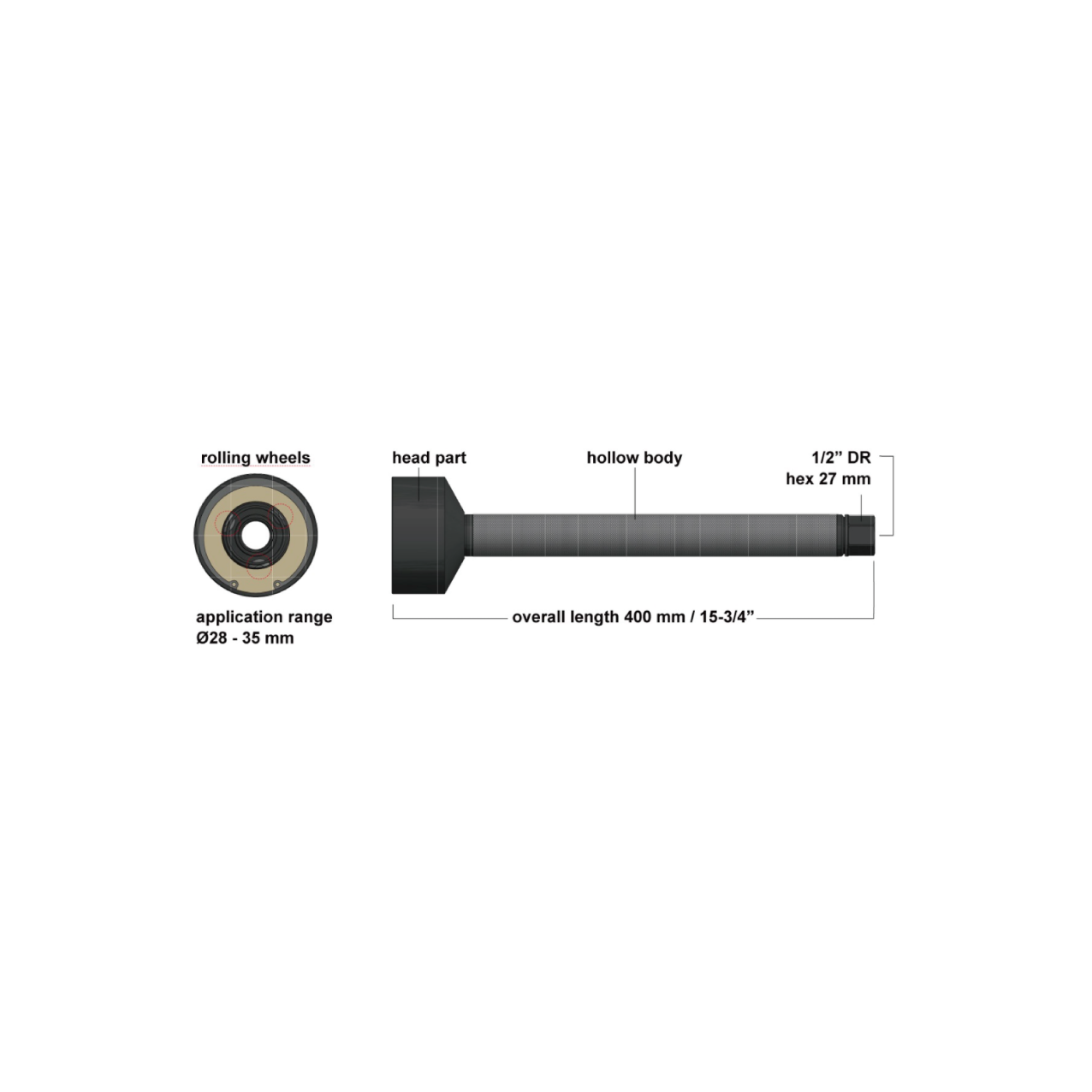 Inner Tie Rod Tool (Ø28-35mm)